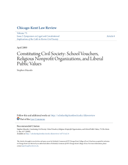 Constituting Civil Society: School Vouchers, Religious Nonprofit