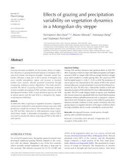 Effects of grazing and precipitation variability on vegetation