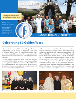 Spring Newsletter 2016 - Little Sisters of the Poor San Pedro