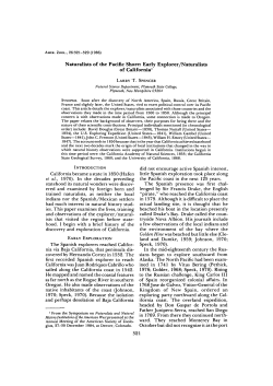 Naturalists of the Pacific Shore: Early Explorer/Naturalists of