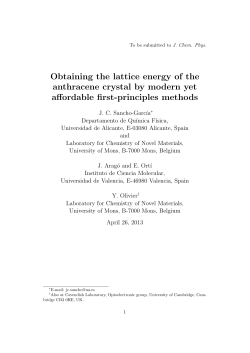 Obtaining the lattice energy of the anthracene crystal by