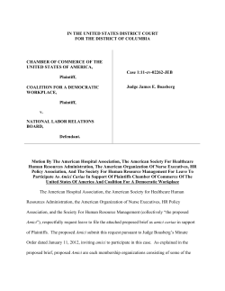 Amici Brief supporting challenge to NLRB`s Final Election Rule