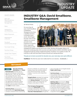 David Smallbone, Smallbone Management