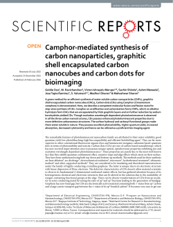 Camphor-mediated synthesis of carbon nanoparticles
