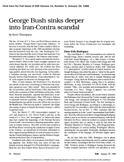 George Bush Sinks Deeper into Iran-Contra Scandal
