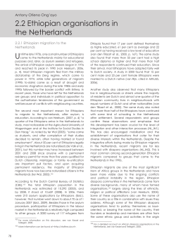 2.2 Ethiopian organisations in the Netherlands