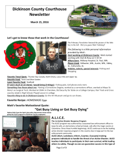 March Newsletter - Dickinson County, Iowa