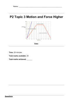 P2 Topic 3 Motion and Force Higher