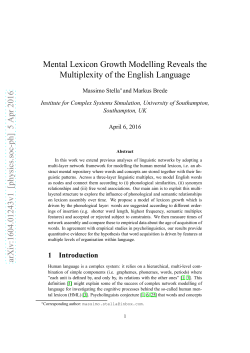 Mental Lexicon Growth Modelling Reveals the Multiplexity of the