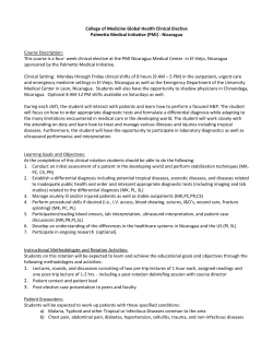 College of Medicine Global Health Clinical Elective Palmetto