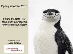 Spring semester 2016