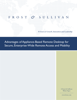 Advantages of Appliance-Based Remote Desktop