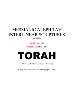 The Messianic Aleph Tav Interlinear Scriptures COMMENTARY