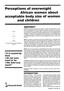 Perceptions of overweight African women about acceptable body