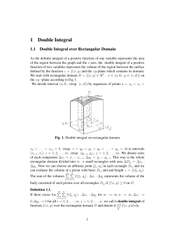 1 Double Integral