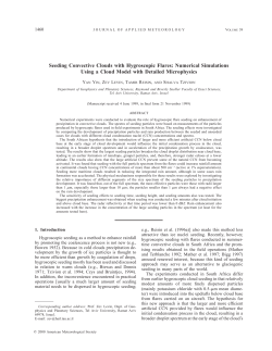 Seeding Convective Clouds with Hygroscopic Flares: Numerical