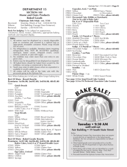 BAKE SALE! - Ephrata Fair