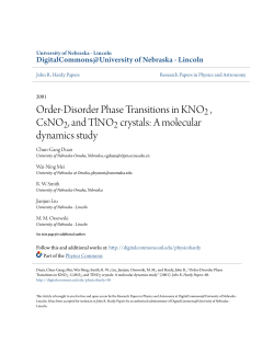Order-Disorder Phase Transitions in KNO 2 , CsNO 2 , and TlNO 2