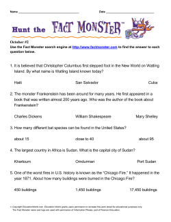 October #2 1. It is believed that Christopher Columbus first stepped