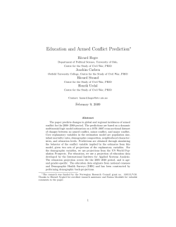 Education and Armed Conflict Prediction