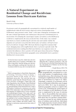 A Natural Experiment on Residential Change and Recidivism