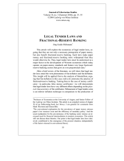 Legal Tender Laws and Fractional-Reserve