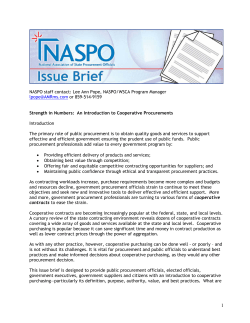 An Introduction to Cooperative Purchasing