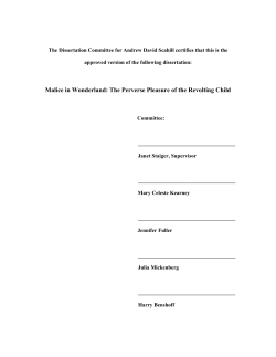 Malice in Wonderland: The Perverse Pleasure of the Revolting Child