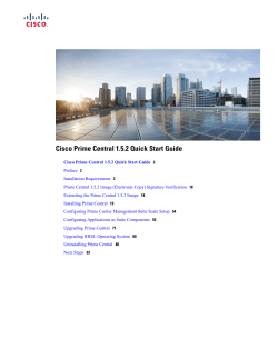 Cisco Prime Central 1.5.2 Quick Start Guide Preface