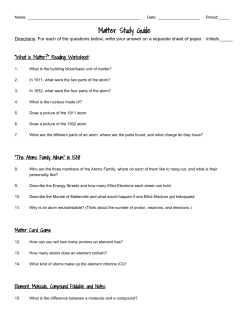 Blank Matter Study Guide