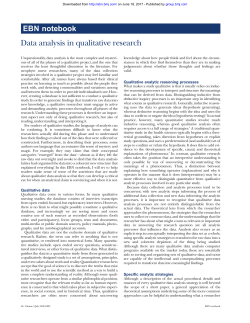 EBN notebook Data analysis in qualitative research