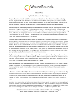 A Better Place By Michelle Carlucci with Allison Lippner I`m part of
