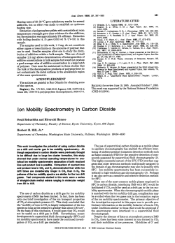 Ion Mobility Spectrometry in Carbon Dioxide