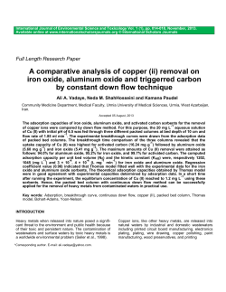 A comparative analysis of copper (ii) removal on iron oxide