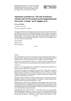 Interactive comment on &ldquo;The role of airborne volcanic ash for the