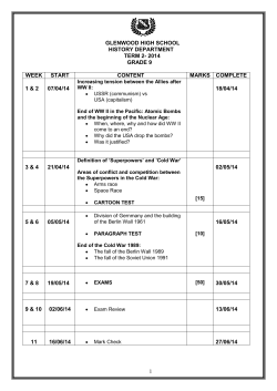 WP History T2 Gr 9 - Glenwood High School