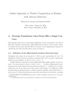 Online Appendix to ``Perfect Competition in Markets with Adverse