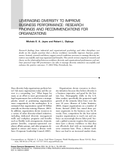 Leveraging diversity to improve business performance