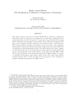 Brain versus Brawn: The Realization of Women`s Comparative