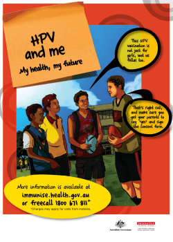 HPV and me - Brochure for Young Men