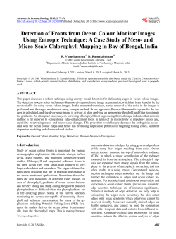 Detection of Fronts from Ocean Colour Monitor Images Using