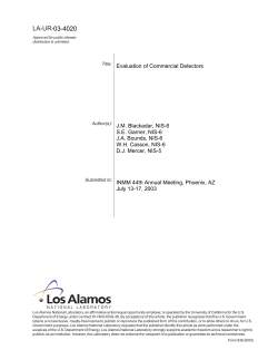 Evaluation of Commercial Detectors