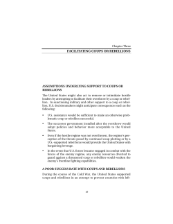 FACILITATING COUPS OR REBELLIONS