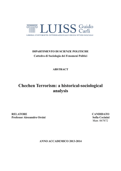 Chechen Terrorism: a historical