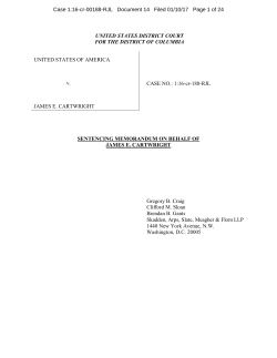 Sentencing Memorandum