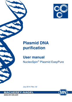 NucleoSpin&reg; Plasmid EasyPure - Macherey