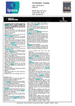 AMD CONDITIONS The StandardанаTuesday Date