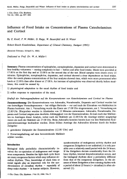 Influence of Food Intake on Concentrations of Plasma