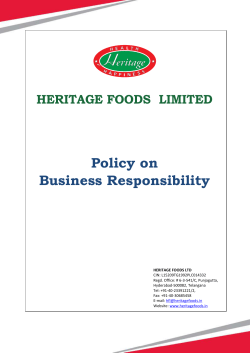 Business Responsibility Policies