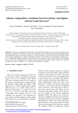 Alkane composition variations between darker and lighter colored